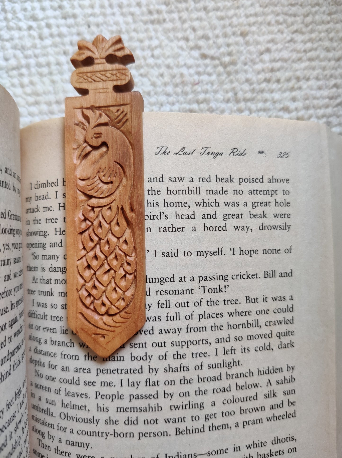 Mayure Bookmark- page-hugger/wood-handcarved