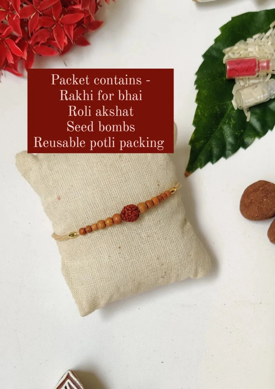 Shiv-chandan bead rakhi