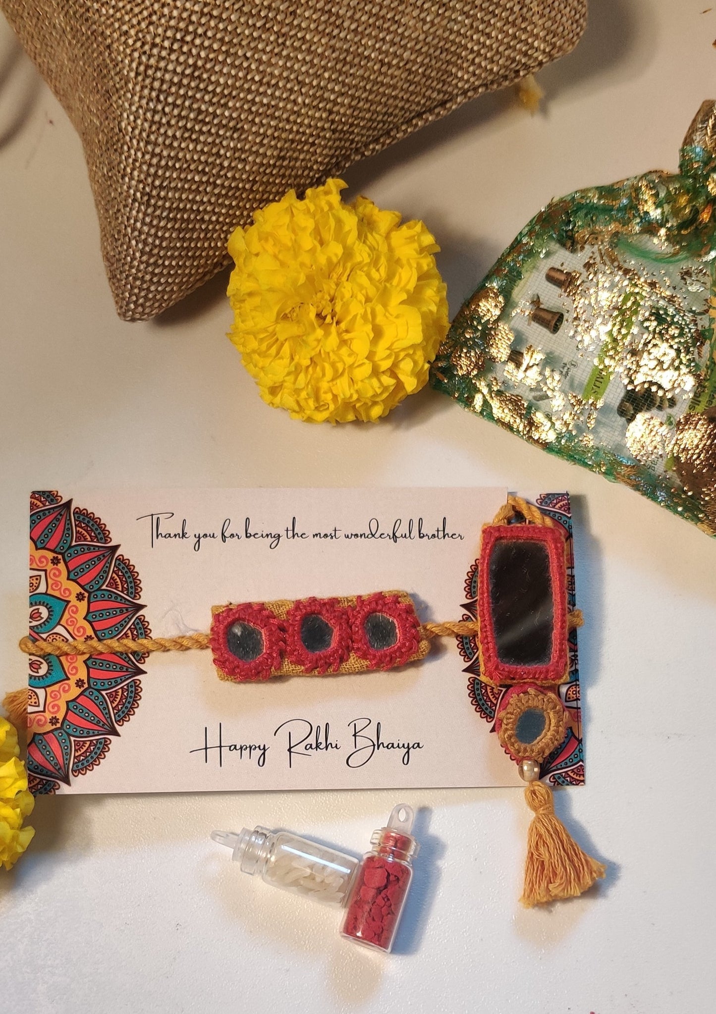 Kutch mirror rakhi