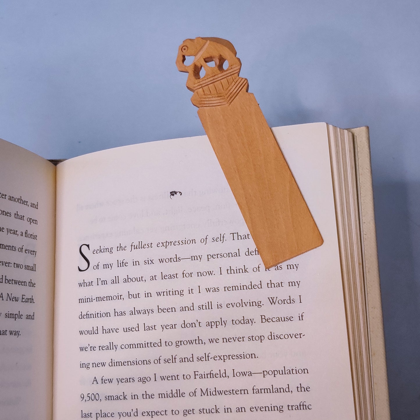 Gaj wooden bookmark- page hugger/handcarved-gift for him/her